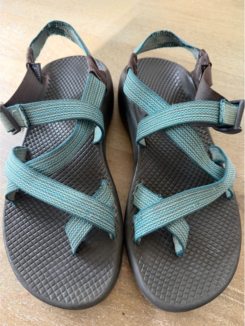 Chaco Z/2 Outdoor Sandals W9 Blue Teal Adjustable Strap Sport Water Hiking